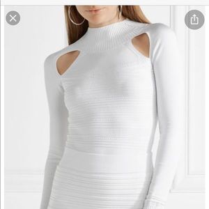 Cushnie Et Ochs ribbed mock neck bodysuit